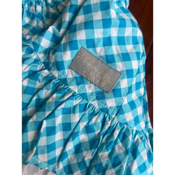 Eleanor Rose 3-4 Dolly Dress Turquoise Gingham Dorothy Whimsical Cottagecore - Picture 3 of 8